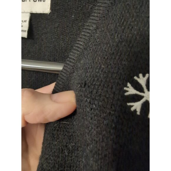 Croft & Barrow Vintage Ugly Christmas Black Vest Womans Size M Snowman Family - Picture 5 of 8